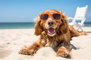 zomer-hond-zon-strand-dier-gelukkig-huisdier-zonnebril-grappige-vakantie_163305-256816