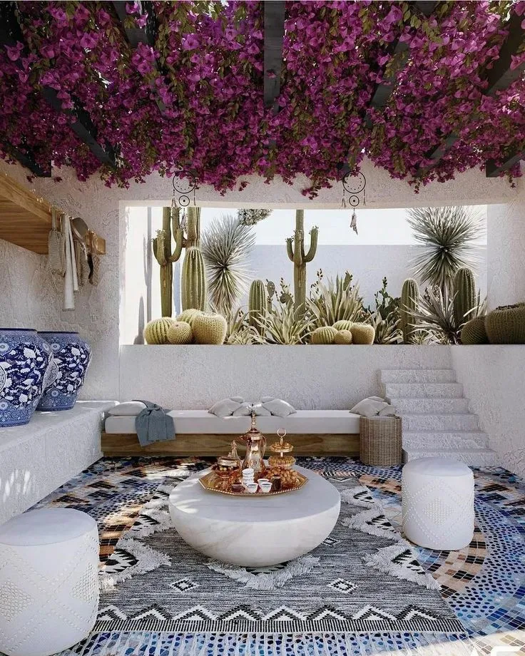 bohemian covered terrace